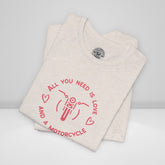 Ladies Motorcycle Love Crew Neck TShirt